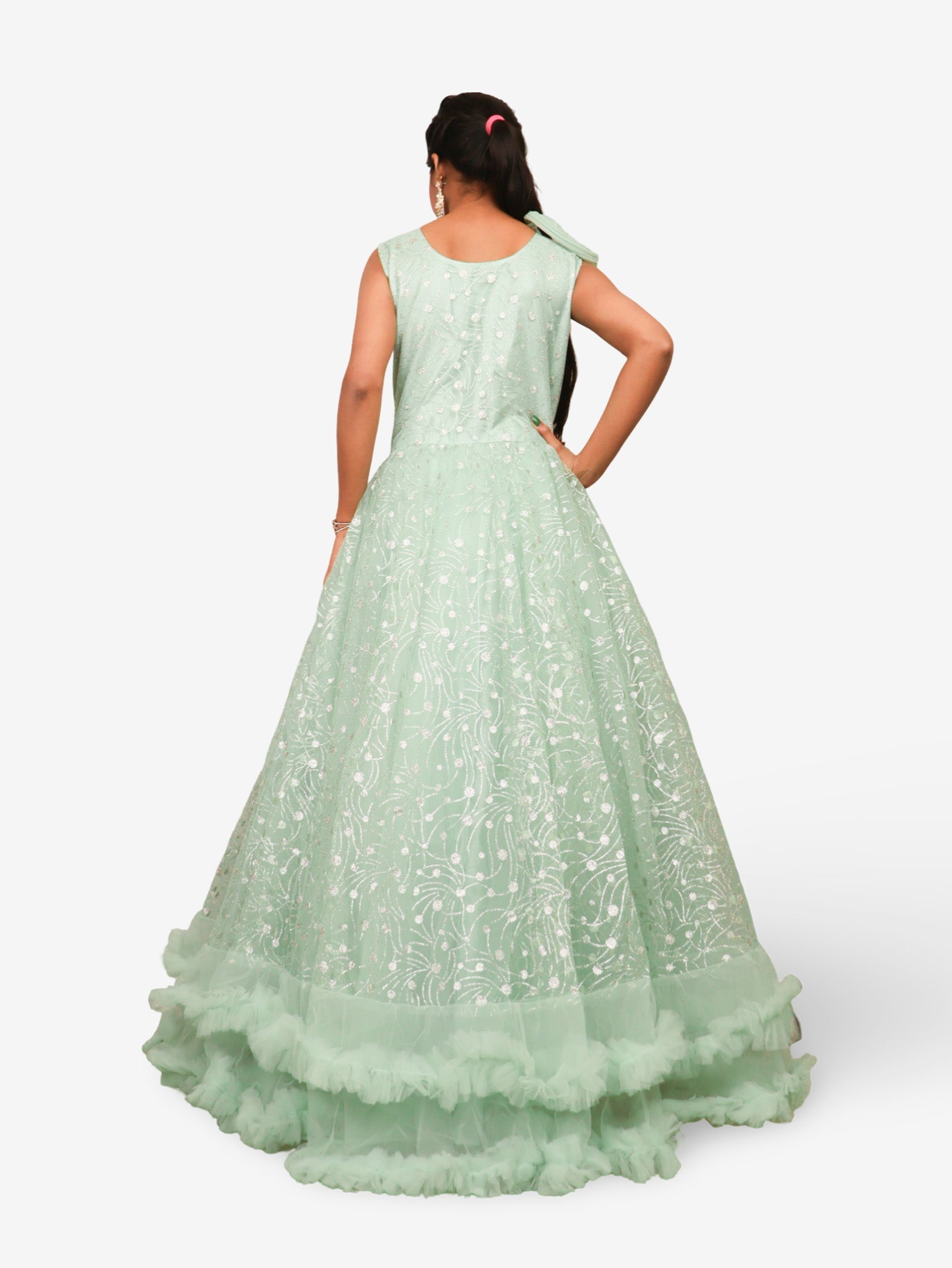 Gown with Mirror & Cut Dana Work by Shreekama